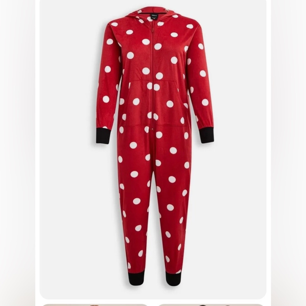 NWT TORRID PLUS SIZE 3/4 DISNEY MINNIE MOUSE FULL ZIP SLEEPER PLUS SIZE
